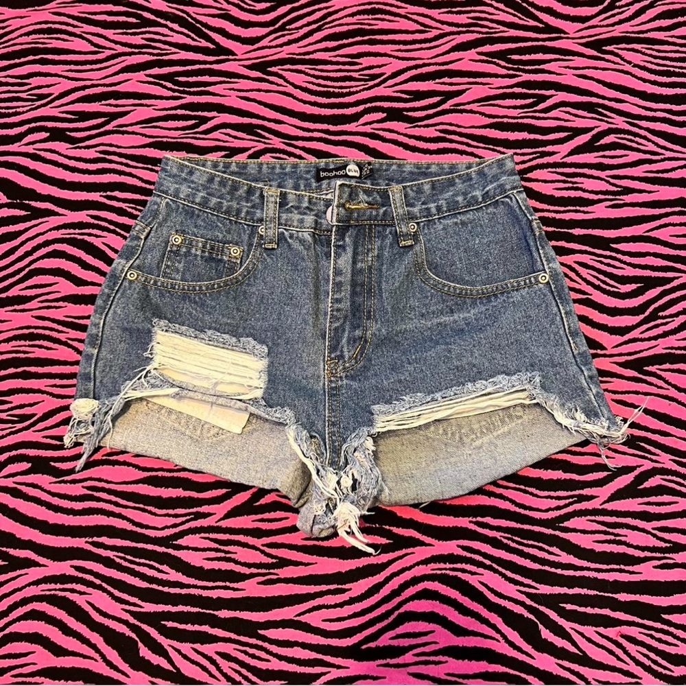High Rise Denim Jean Shorts
